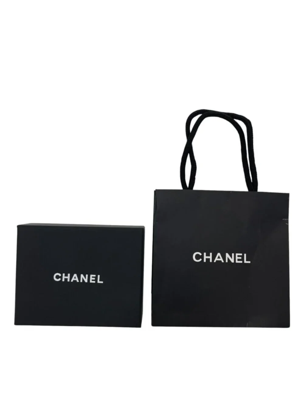 Chanel Choker Chain Pendant CC Logo Rhinestone Gunmetal Black Silver Necklace